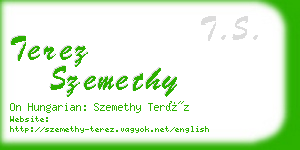 terez szemethy business card